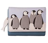 Mala Leather Luxury Penguin Purse - RFID Protected Leather Trifold Wallet - Ollie Collection - Blue Multi - Gift Dustbag Included