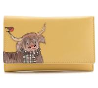 Mala Leather Matinee Purse Bumble bee RFID Protection - Moonflower (Yellow)