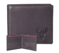 Mala leather Men's Braemar Highland Stag Slim Wallet in Navy Mala leather Navy One Size