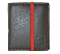 Mala leather Men's Hudson Contemporary Tri Fold Wallet in Black Mala leather Black One Size