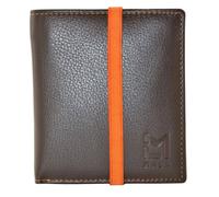 Mala leather Men's Hudson Contemporary Tri Fold Wallet in Brown Mala leather Brown One Size