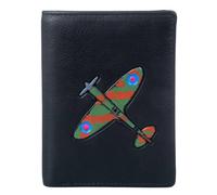 Mala leather Men's Kalmin Spitfire Compact Note & Card Wallet in Black Mala leather Black One Size