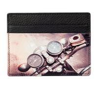Mala leather Men's Motorbike Design Slim Leather RFID Card Holder in Black | Size: Small Mala leather Black Small