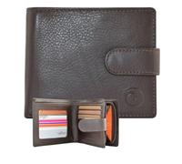 Mala leather Men's Origin Tab Wallet with Zipped Tray Coin Pocket in Brown Mala leather Brown One Size