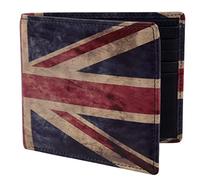 Mala Leather Mens Slim Wallet Union Jack Kalmin Collection, Multi Colour