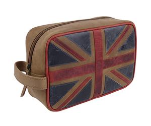Mala Leather Mens Washbag Union Jack Design