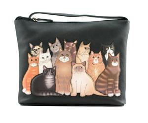 Mala Leather Meowfia Cats Midi Crossbody LeatherBag