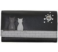 Mala Leather Midnight Cats Matinee Purse (Black)