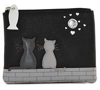 Mala Leather Midnight Collection Leather Coin Purse with Keyring RFID 4231_35 Black