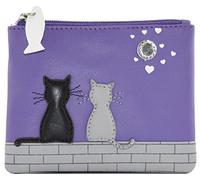 Mala Leather Midnight Collection Leather Coin Purse with Keyring RFID 4231_35 Purple