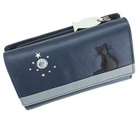 Mala Leather Midnight Collection Leather Purse RFID Blocking 3495_35 Navy