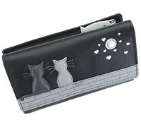 Mala Leather Midnight Collection Leather Tri Fold Purse RFID Blocking 3535_35 Black