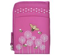 Mala Leather Moonflower Card & Coin Bee Purse - 4249-56 (Pink)