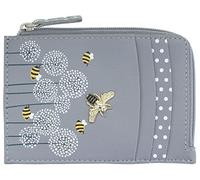 Mala Leather Moonflower Collection Leather Coin Purse/Card Holder RFID 4249_56 Grey