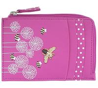 Mala Leather Moonflower Collection Leather Coin Purse/Card Holder RFID 4249_56 Pink