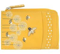 Mala Leather Moonflower Collection Leather Coin Purse/Card Holder RFID 4249_56 Yellow