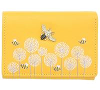 Mala Leather Moonflower Collection Small Leather Purse RFID Blocking 3552_56 Yellow