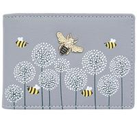 Mala Leather Moonflower Collection Travel/Card Holder RFID Blocking 660_56 Grey