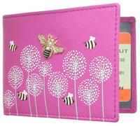 Mala Leather Moonflower Collection Travel Card/Season Ticket Holder 660TC_56 Pink