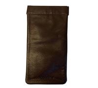 Mala Leather naptop Wide Fitting Glasses/Sunglasses Case - Genuine Leather - Brown