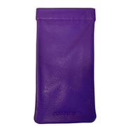 Mala Leather naptop Wide Fitting Glasses/Sunglasses Case - Genuine Leather - Purple