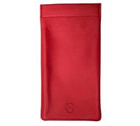 Mala Leather naptop Wide Fitting Glasses/Sunglasses Case - Genuine Leather - Red