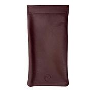 Mala Leather naptop Wide Fitting Glasses/Sunglasses Case - Genuine Leather - Wine Red