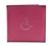Mala Leather Odyssey Genuine Leather Disabled Badge Holder - Blue Badge & ID Wallet with 2 Clear Windows - Compact Holder for Travel Pass, Permit or ID Cards - 17 × 13.5 × 0.5 cm (Pink)
