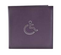 Mala leather Odyssey Soft Leather Disabled Badge Holder in Purple Mala leather Purple
