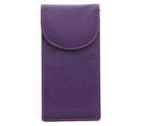 Mala Leather ODYSSEY Soft Leather Double Spectacle Case Holder 560_14 Purple