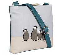 Mala Leather Ollie Penguin Crossbody Bag - Cute Baby Penguins Design, Adjustable Strap, Main Zipper Compartment, Inside Zipped & Phone Pockets, Genuine Soft Leather, Giftbag Included