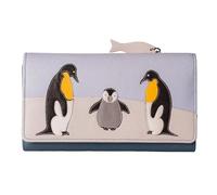 Mala Leather Ollie Penguin Family Large Tri Fold Purse RFID 3405-3