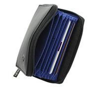 Mala Leather Origin Collection Leather Concertina Credit Card Holder with RFID Protection 552_5 Black