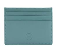 Mala Leather Origin Leather Card Holder with Zip Pocket - Slim RFID Blocking with 3 Card Slots & Central Pocket - Genuine Minimalist Purse for Cards & Coins - 10.5 × 8.5 cm (Turquoise)