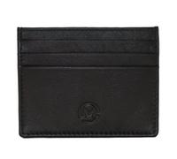 Mala Leather Origin Leather Card Holder with Zip Pocket - Slim RFID Blocking with 3 Card Slots & Central Pocket - Genuine Minimalist Purse for Cards & Coins - 10.5 × 8.5 cm (Black)