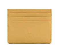 Mala Leather Origin Leather Card Holder with Zip Pocket - Slim RFID Blocking with 3 Card Slots & Central Pocket - Genuine Minimalist Purse for Cards & Coins - 10.5 × 8.5 cm (Lemon)