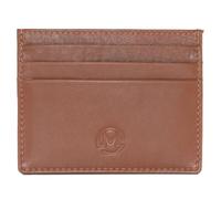 Mala Leather Origin Leather Card Holder with Zip Pocket - Slim RFID Blocking with 3 Card Slots & Central Pocket - Genuine Minimalist Purse for Cards & Coins - 10.5 × 8.5 cm (Tan)
