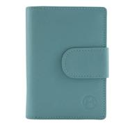Mala Leather Origin LEather Medium Tab Purse with ID Window - Turquoise
