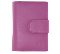 Mala Leather Origin Medium Tab Purse with ID Window - Genuine Leather RFID Wallet with Zipped Coin Pocket, Multiple Card Slots & Notes - Gift Boxed - 8.5 × 12 × 3.5 cm (Pink)