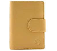 Mala Leather Origin Medium Tab Purse with ID Window - Genuine Leather RFID Wallet with Zipped Coin Pocket, Multiple Card Slots & Notes - Gift Boxed - 8.5 × 12 × 3.5 cm (Lemon)