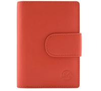 Mala Leather Origin Medium Tab Purse with ID Window - Genuine Leather RFID Wallet with Zipped Coin Pocket, Multiple Card Slots & Notes - Gift Boxed - 8.5 × 12 × 3.5 cm (Orange)