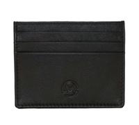 Mala Leather Origin Plain Leather Card Holder with Zip Pocket - Black
