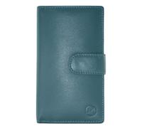Mala Leather Origin Plain Leather Large Tab Purse - 5 3696 (Teal)