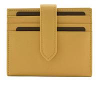Mala Leather Origin Plain Leather Tabbed Card & Note Holder - one size - leather - lemon