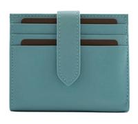 Mala Leather Origin Plain Leather Tabbed Card & Note Holder - one size - leather - Turquoise