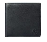 Mala Leather Origin Slim Wallet with dipped Coin pocket - Black - Leather - Plain