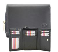 Mala Leather Origin Soft leather Tri Fold Purse - Navy