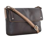 Mala Leather Orta Two Tone Slim Crossbody with Flap - Brown