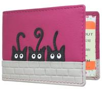 Mala Leather Peek a Boo Cats Travel Card/Season Ticket Holder 693TC_01 Pink