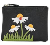 Mala Leather Peony Collection Soft Leather Coin Purse RFID Blocking 4282_87 Black